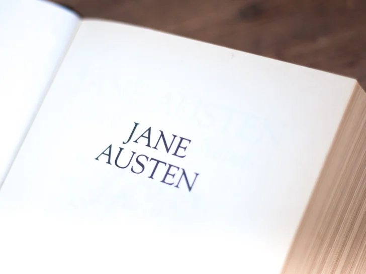Jane austen quotes: A book with the title page reading Jane Austen